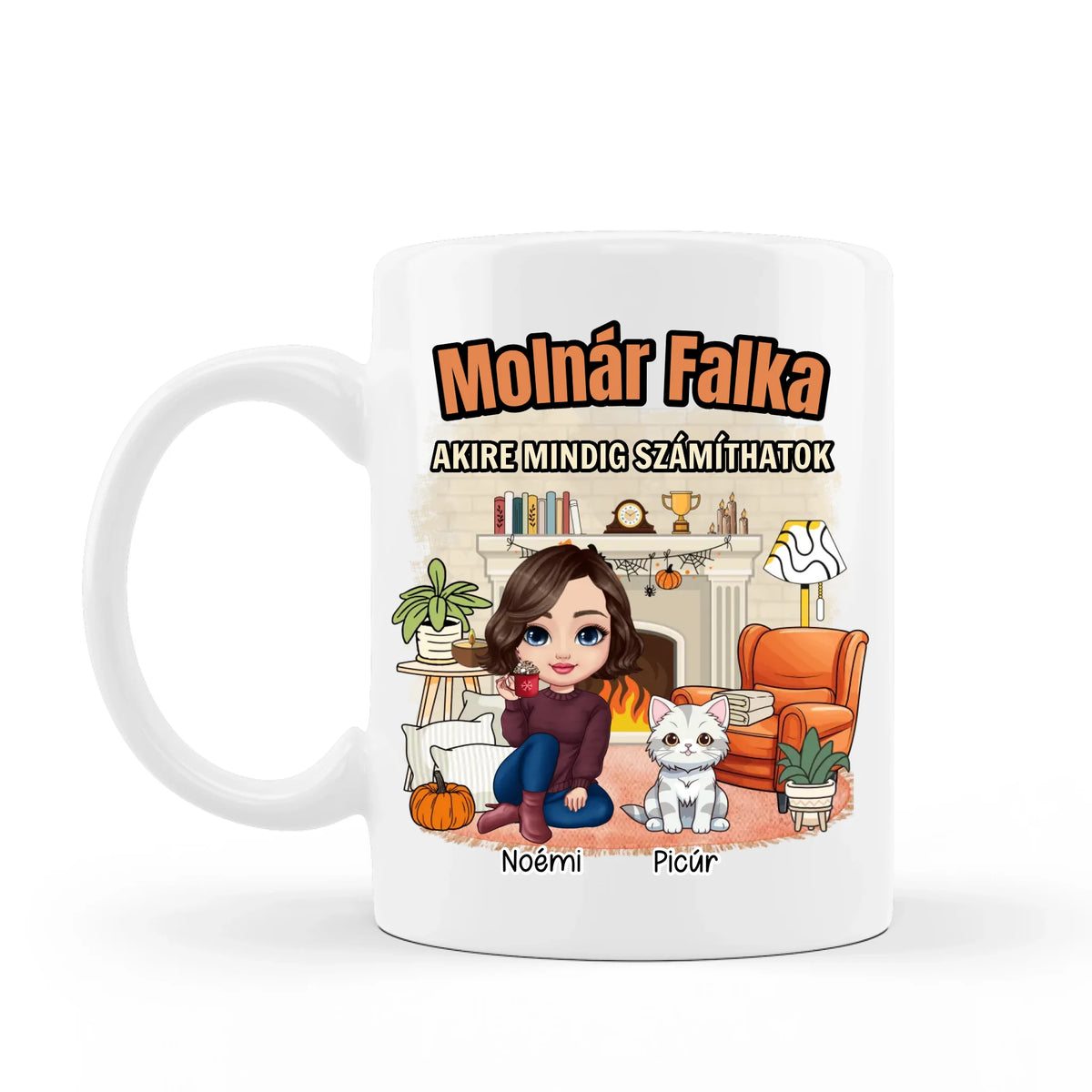 Kisállatos, őszi bögre