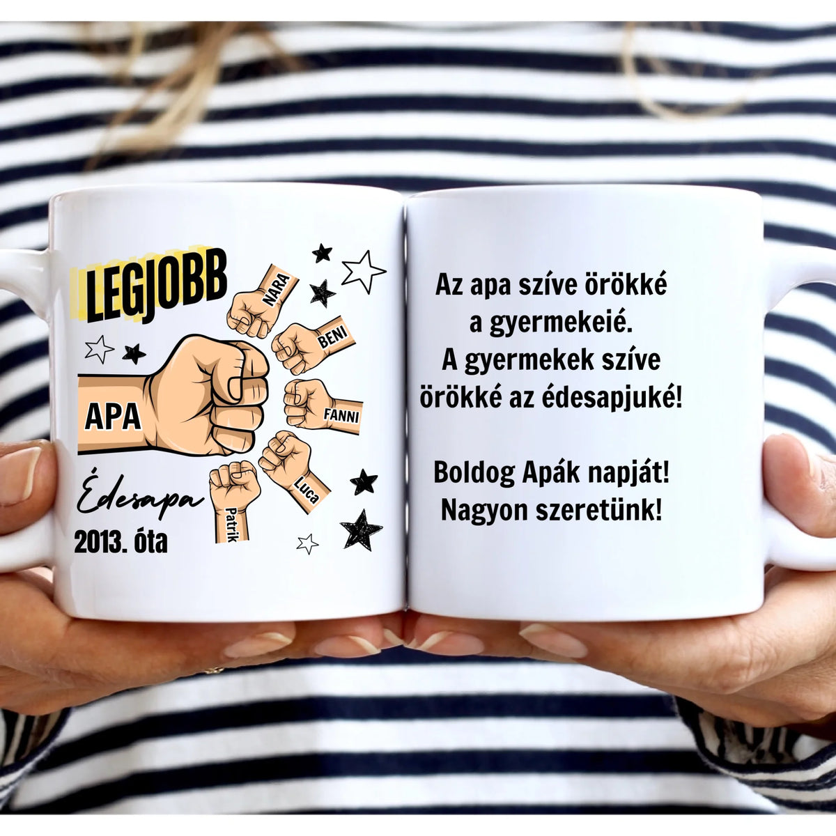 Ököl pacsi bögre - ajándék apának