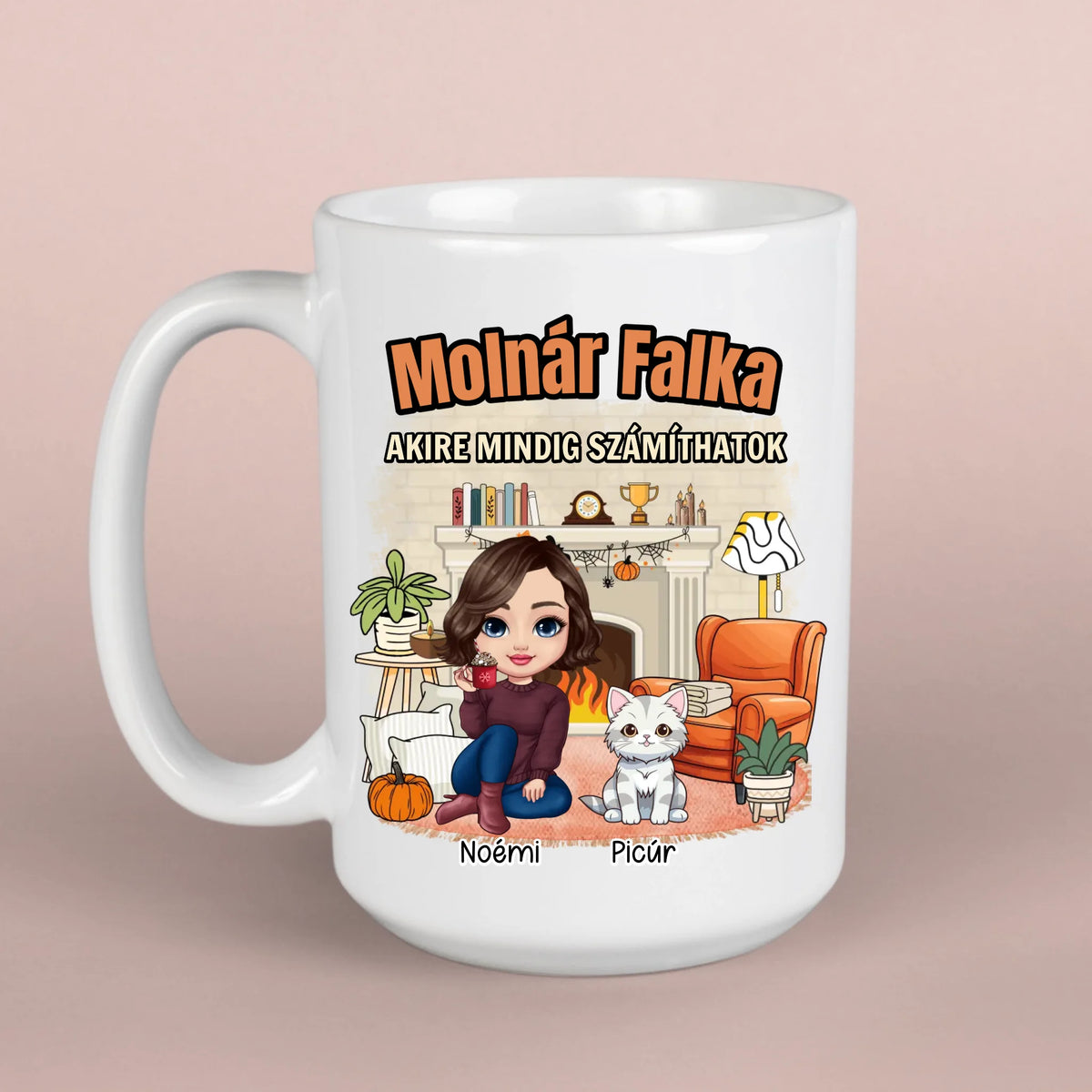 Kisállatos, őszi bögre