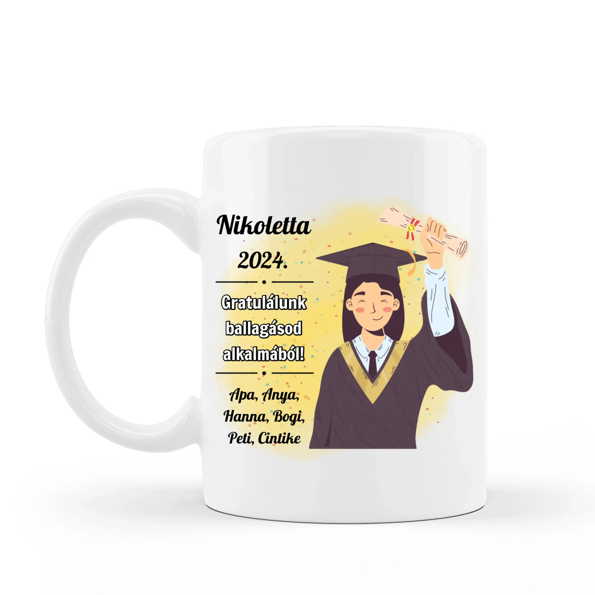 Ballagási bögre lánynak - személyre szabható