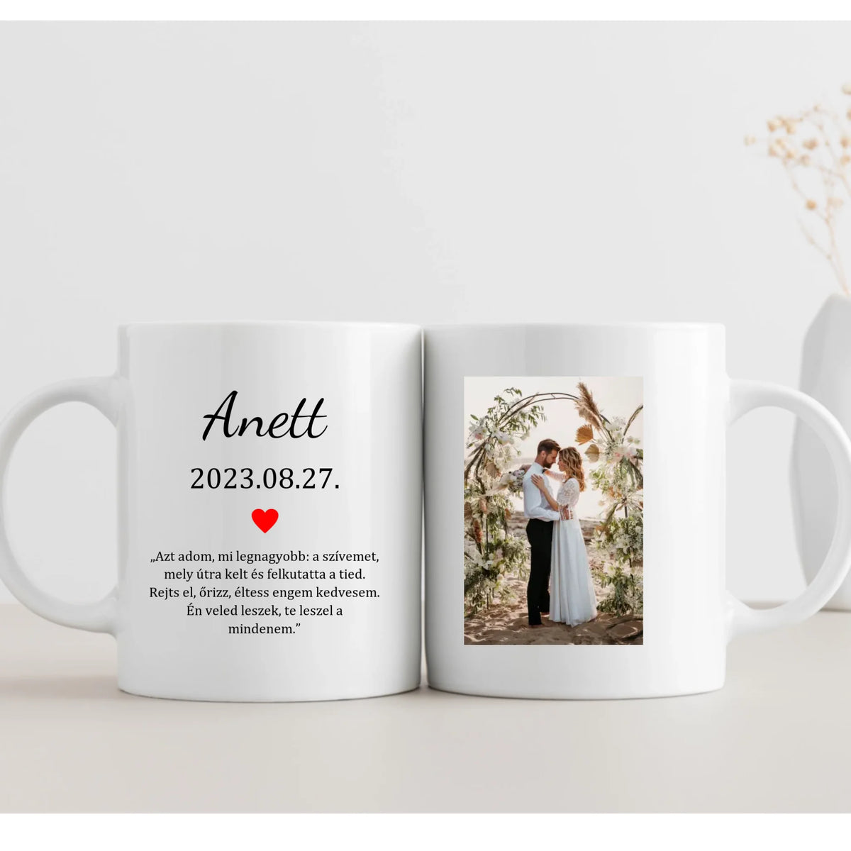 Első házassági évfordulós ajándék – bögre