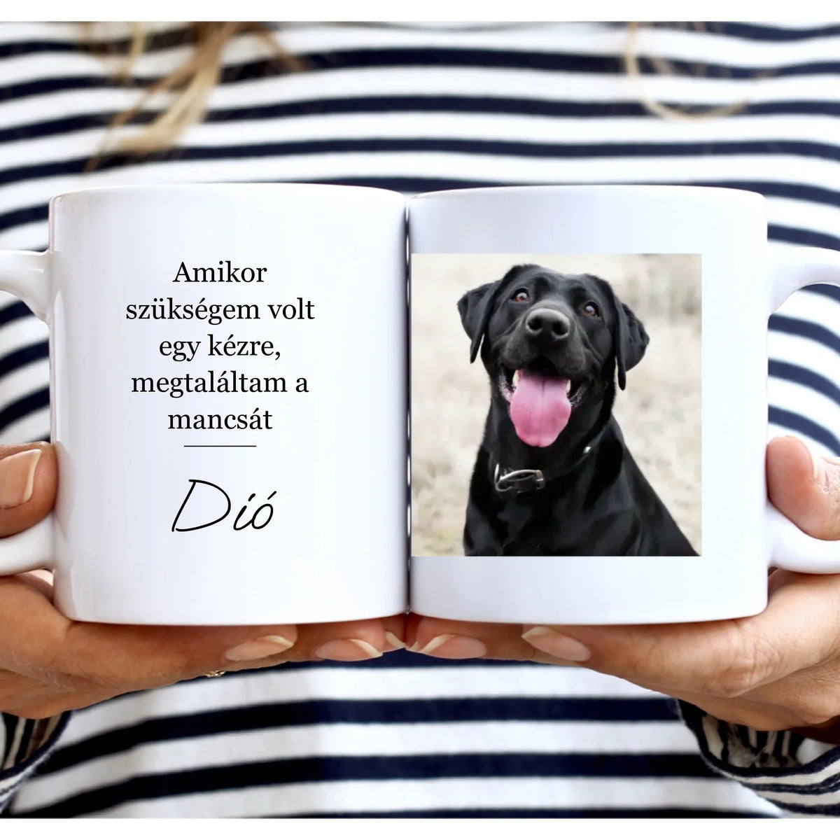 2 oldalas kutyás bögre saját fényképpel