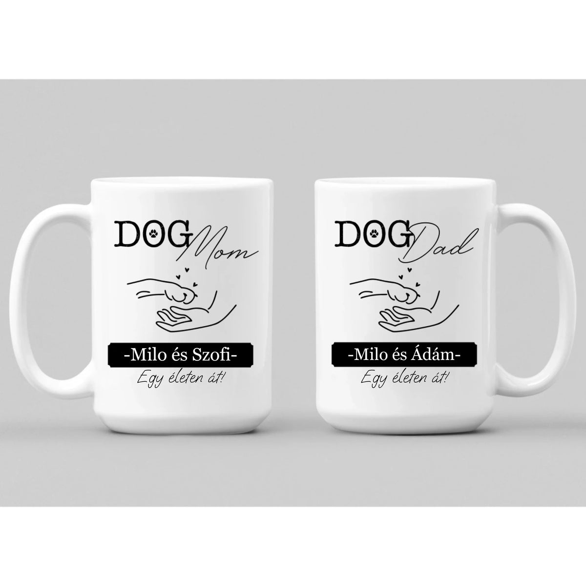 Egyedi, páros bögre – kutyás gazdiknak