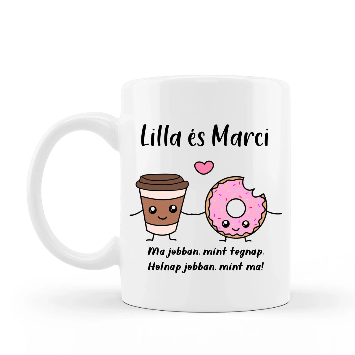 Kávé és fánk – szerelmes bögre pároknak
