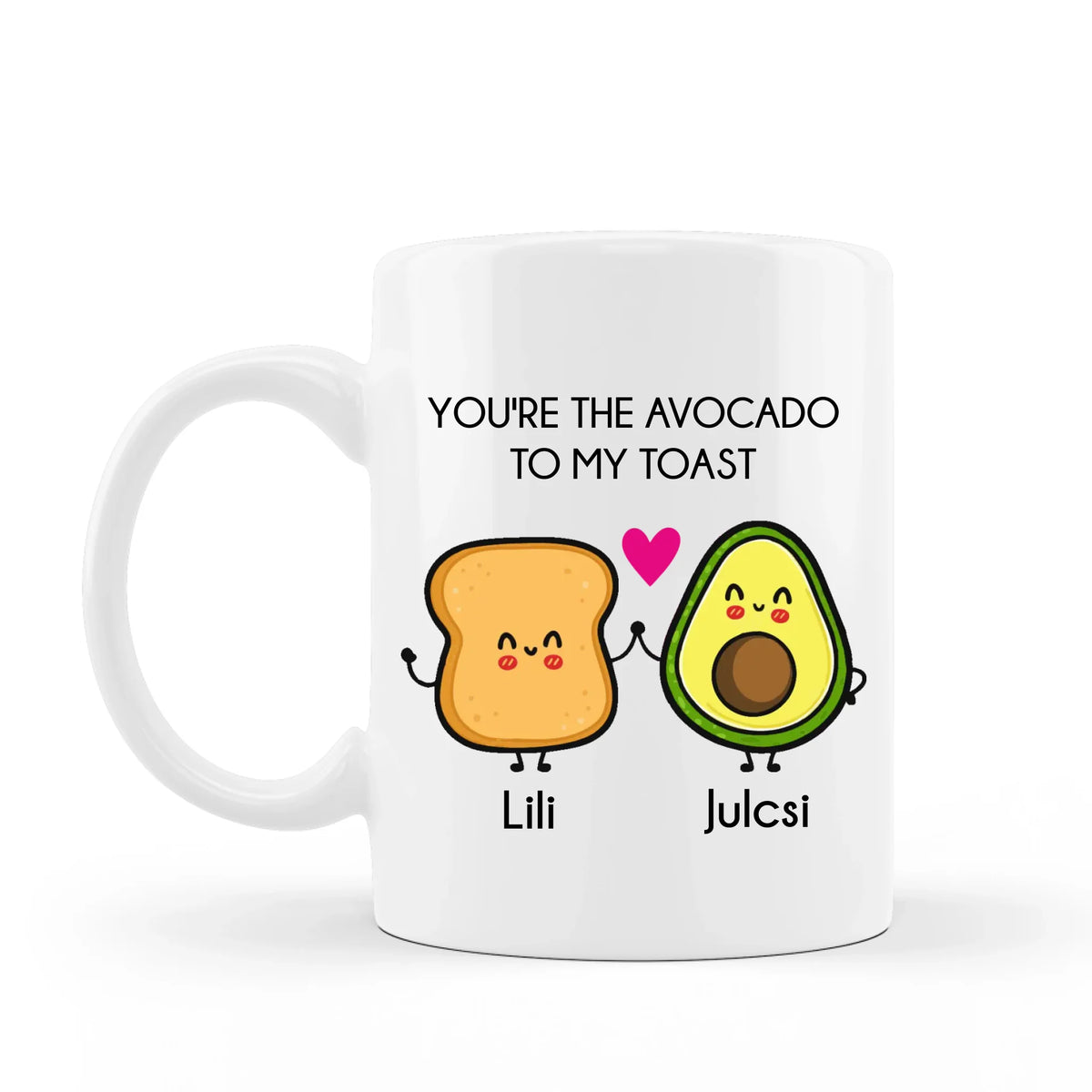 Egyedi barátnős bögre - avokádó és toast