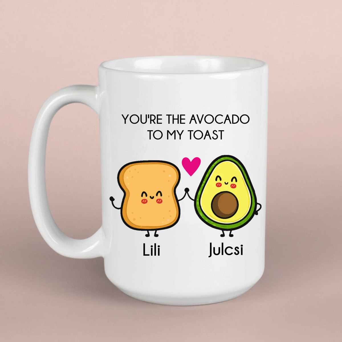 Egyedi barátnős bögre - avokádó és toast