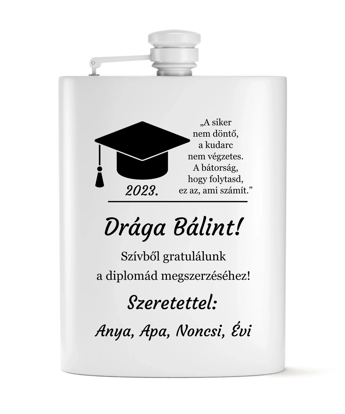 Diploma ajándék fiúnak – egyedi flaska