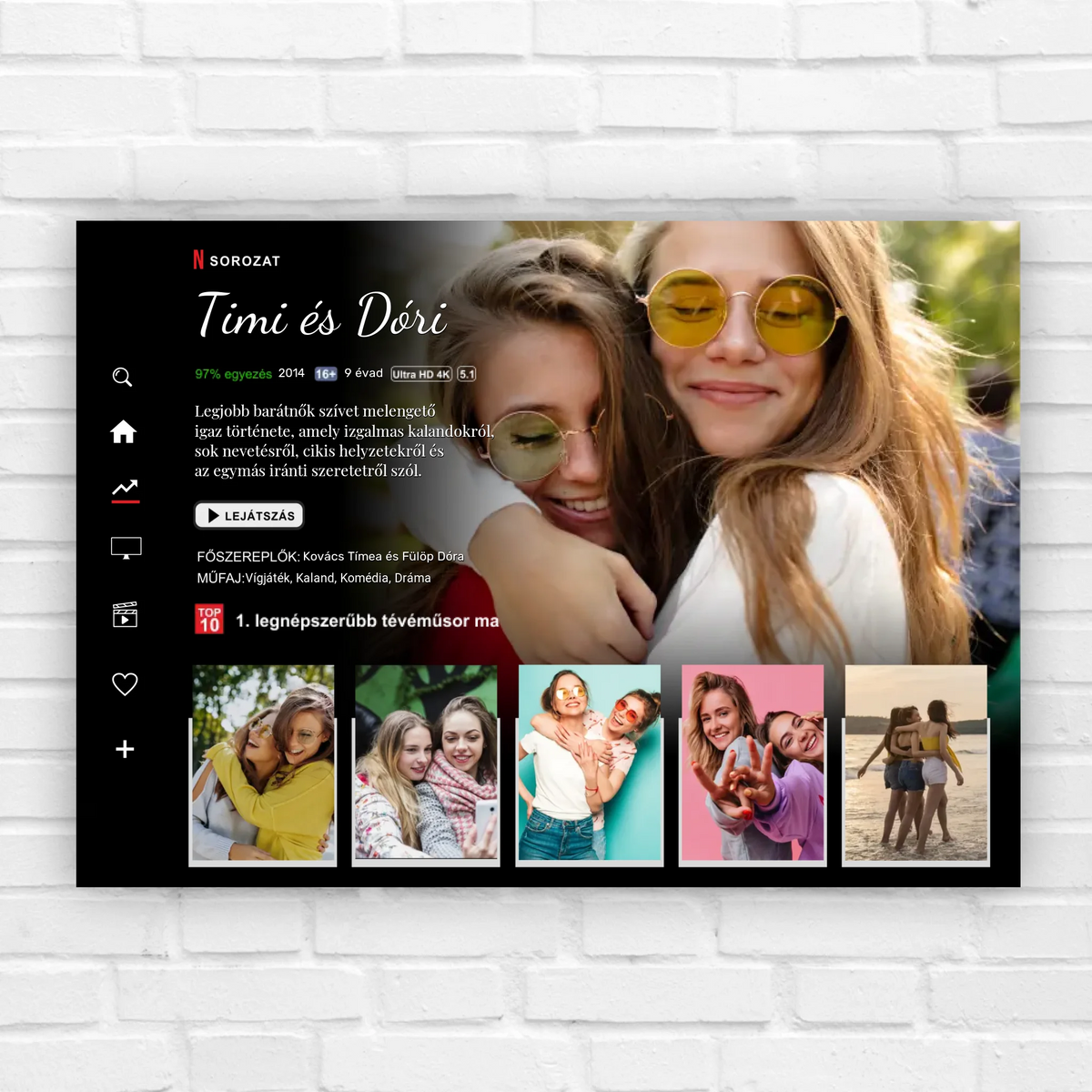 Sorozatos ajándék kép barátnőknek