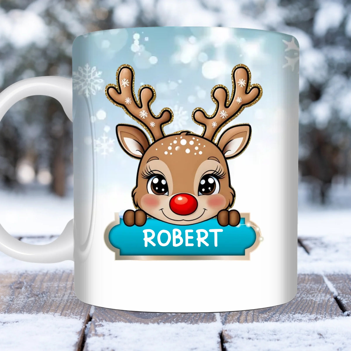 Rénszarvasos karácsonyi bögre