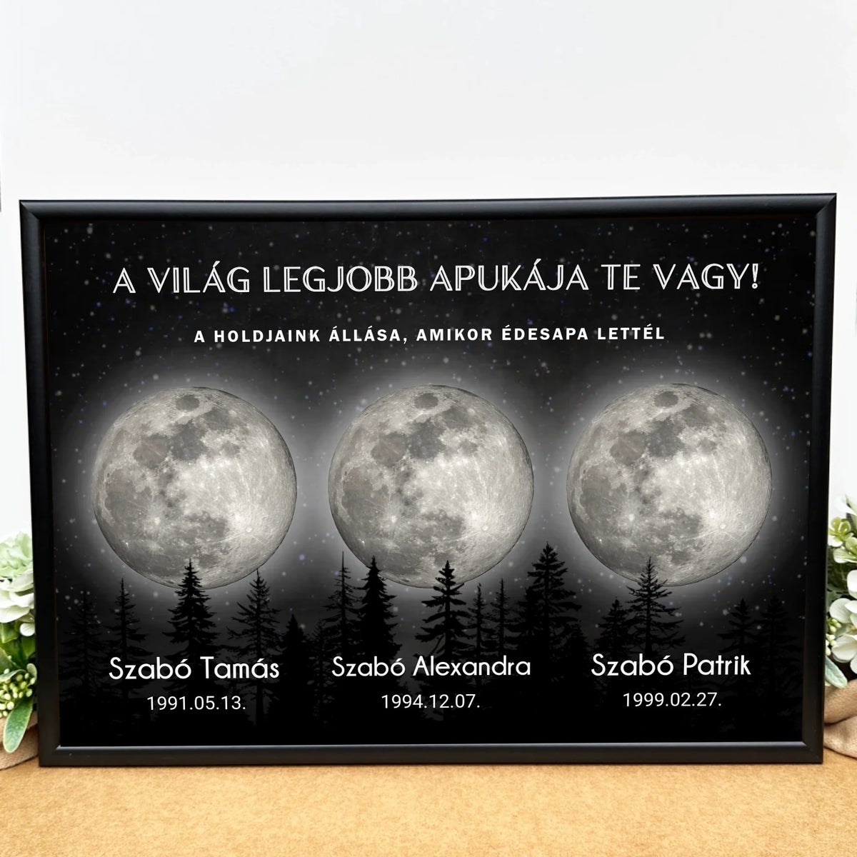 Holdfázis kép édesapának - 3 gyermekes