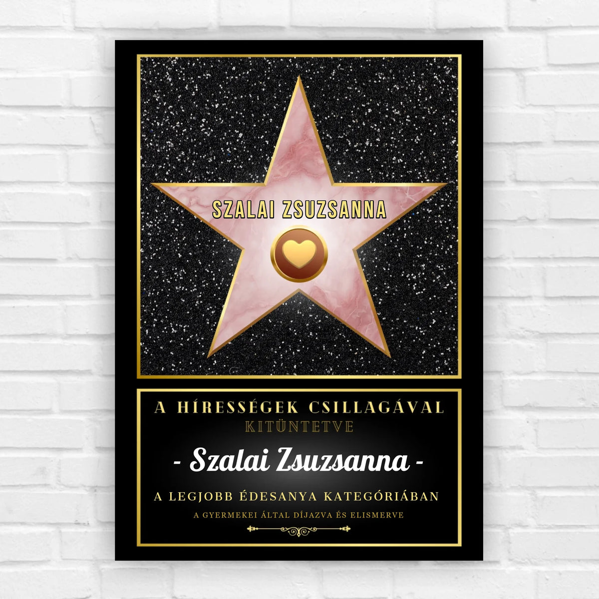 Hollywood csillag falikép édesanyának