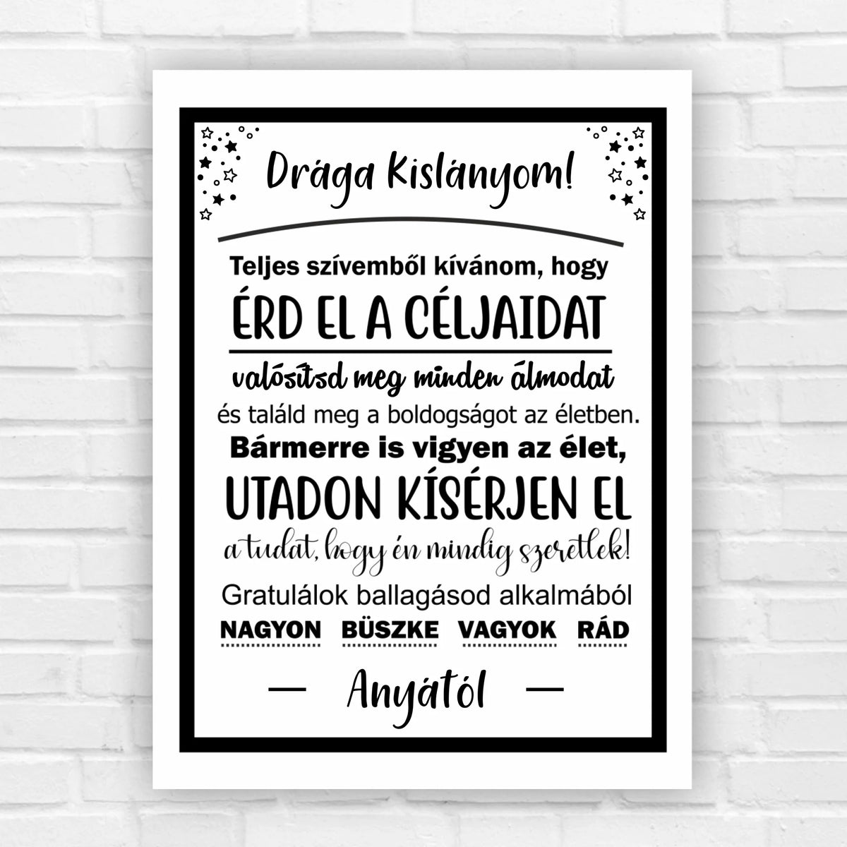 Ballagós emlék- asztali kép