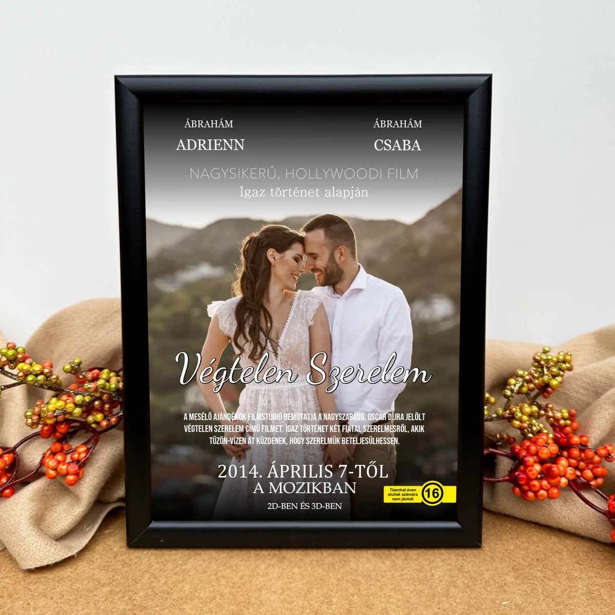 Filmes ajándék kép pároknak