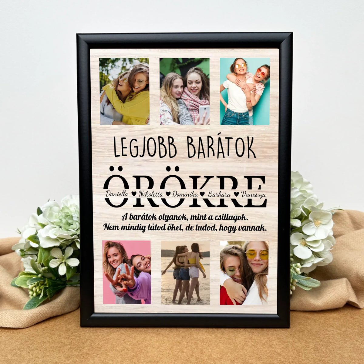 Örök barátok - fényképes ajándék kép