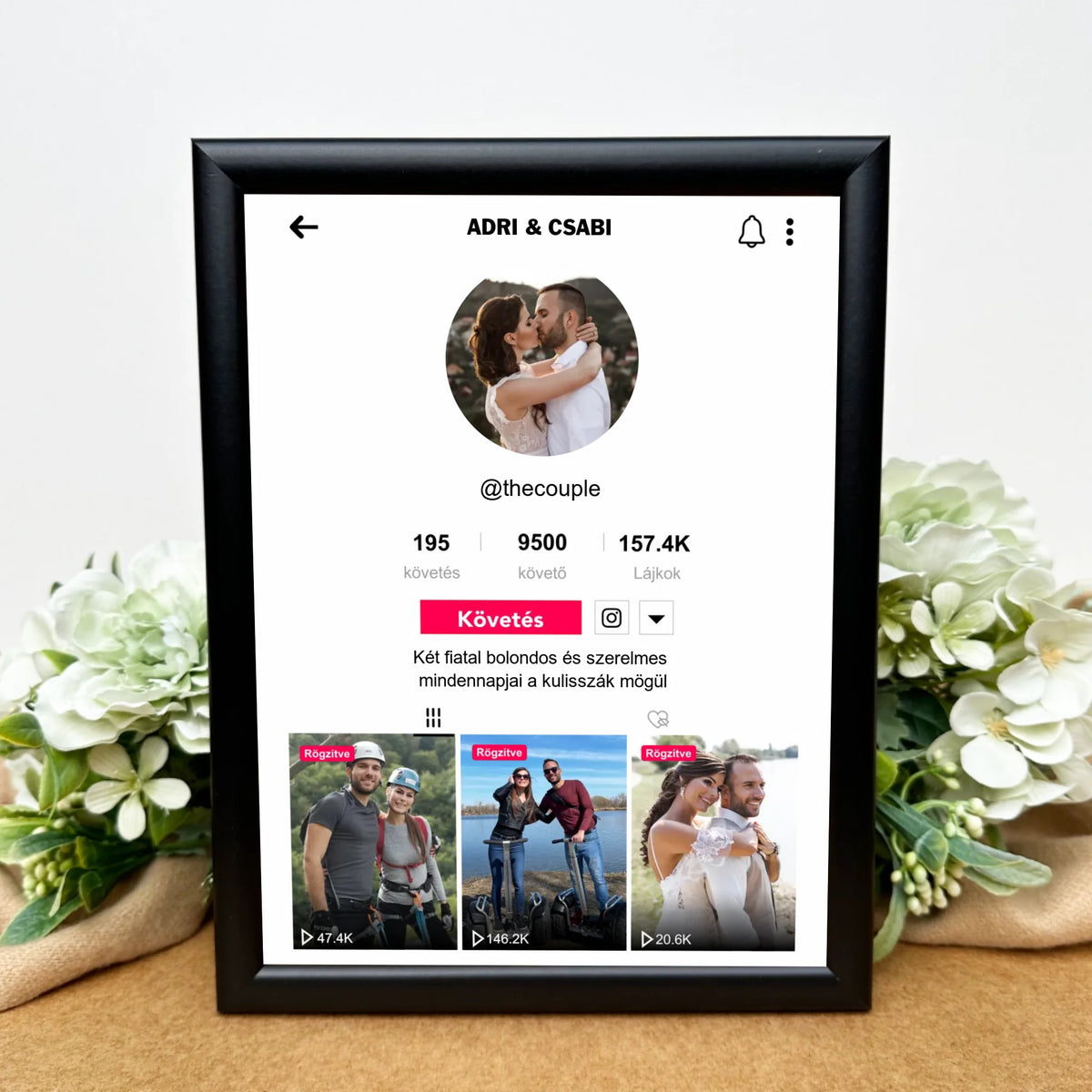 TikTok stílusú ajándék kép pároknak