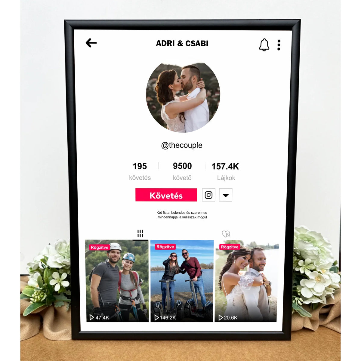 TikTok stílusú ajándék kép pároknak