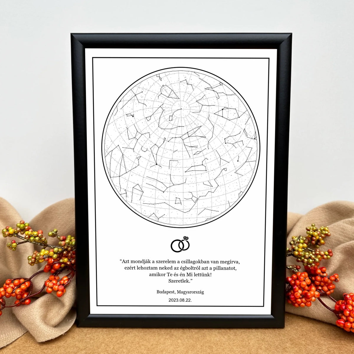 Esküvői ajándék csillagkép
