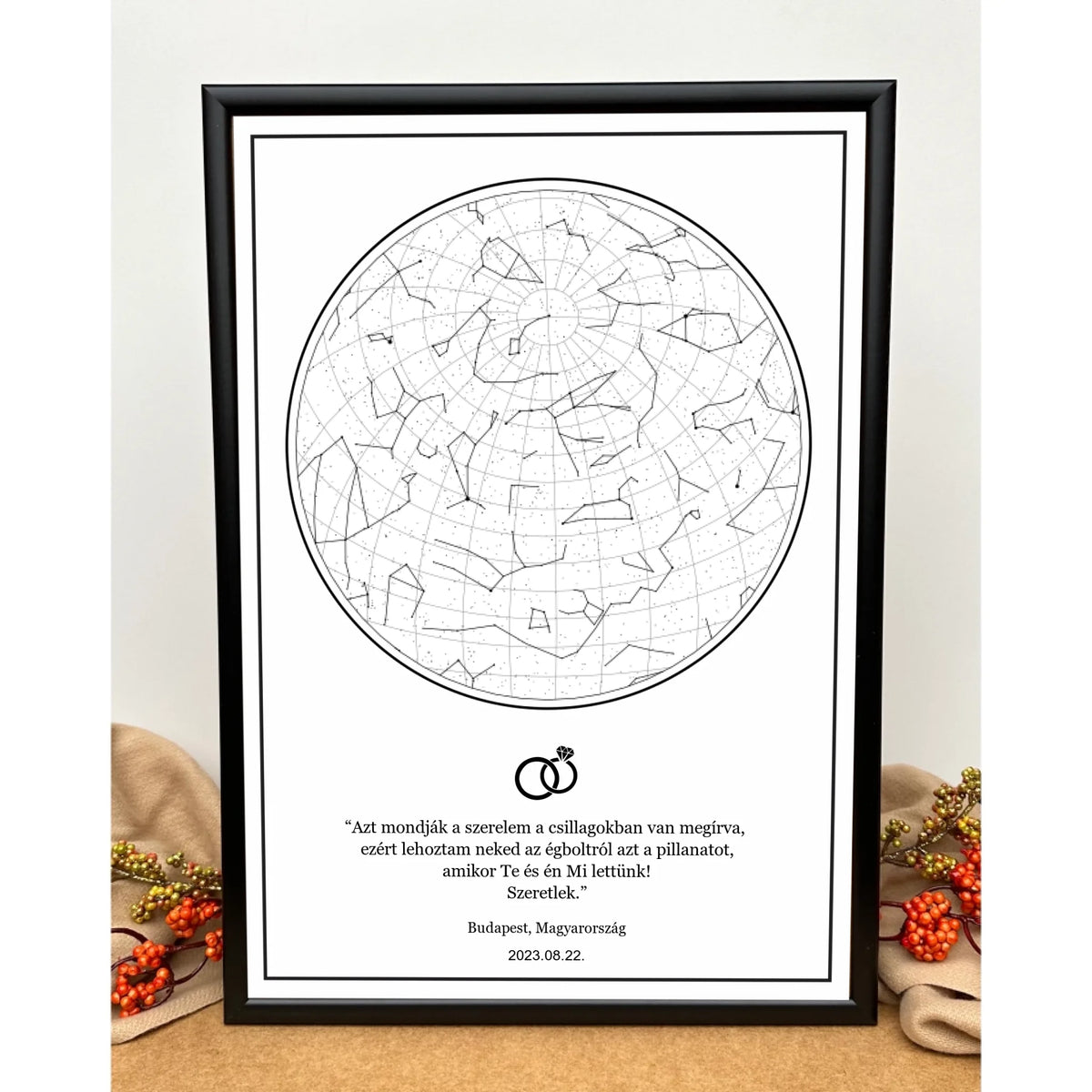 Esküvői ajándék csillagkép