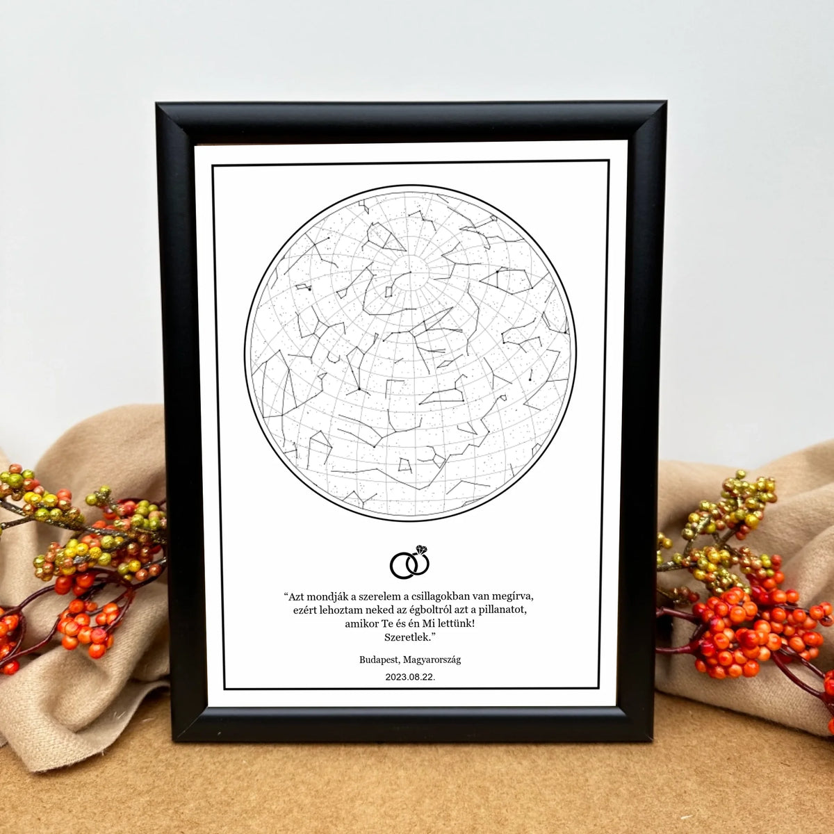 Esküvői ajándék csillagkép