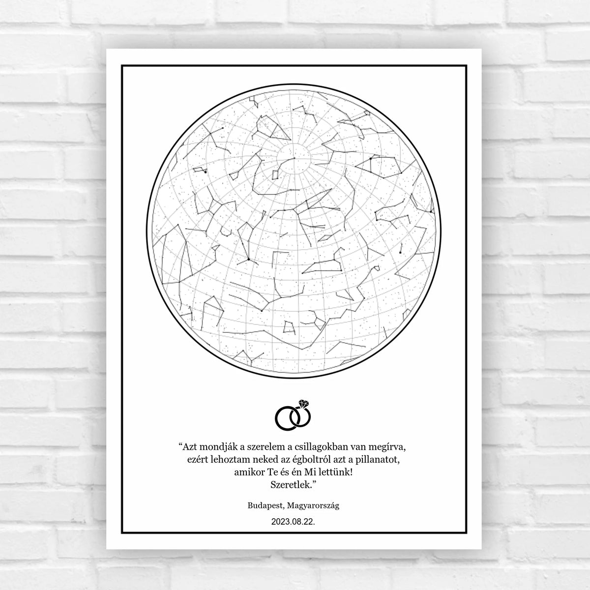 Esküvői ajándék csillagkép