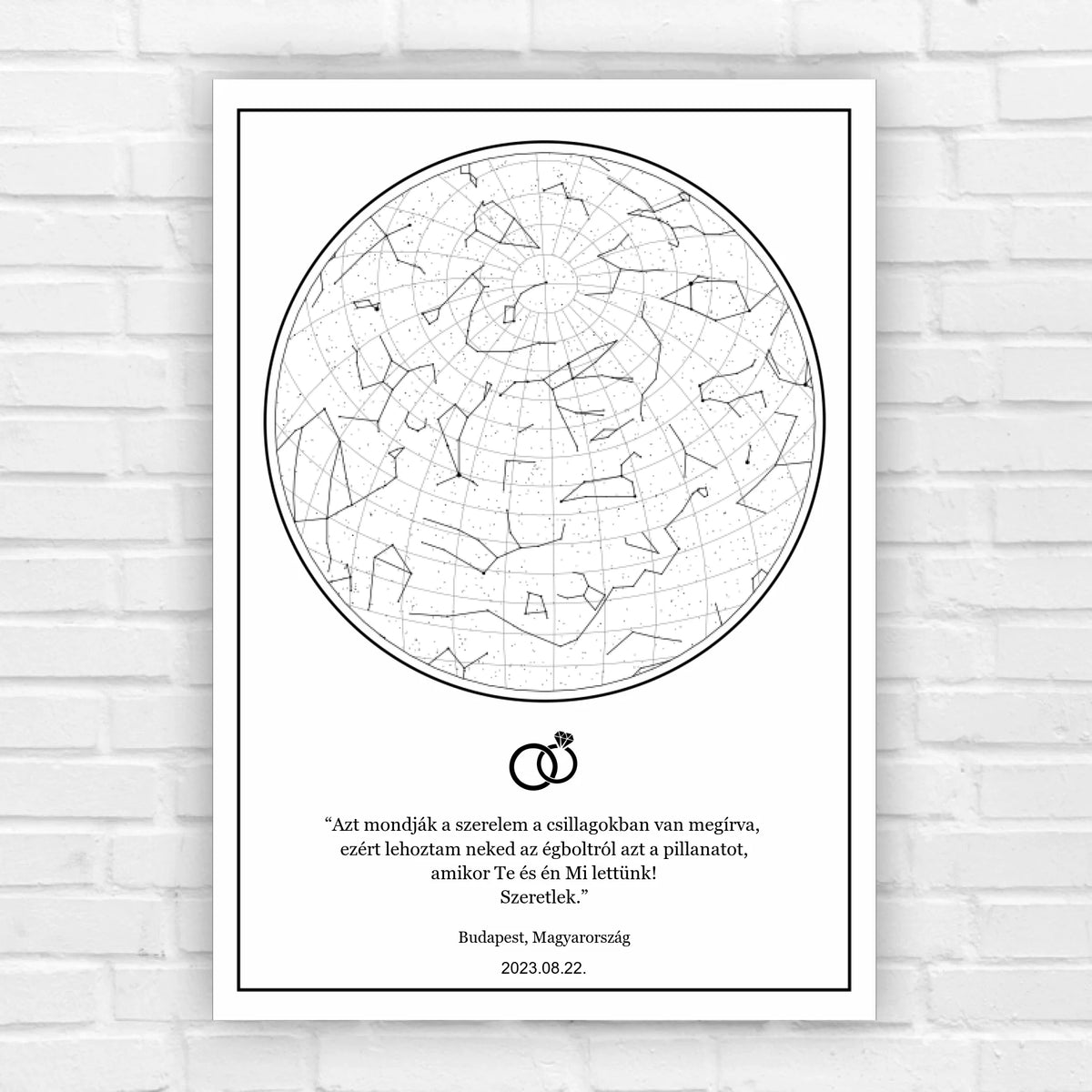 Esküvői ajándék csillagkép