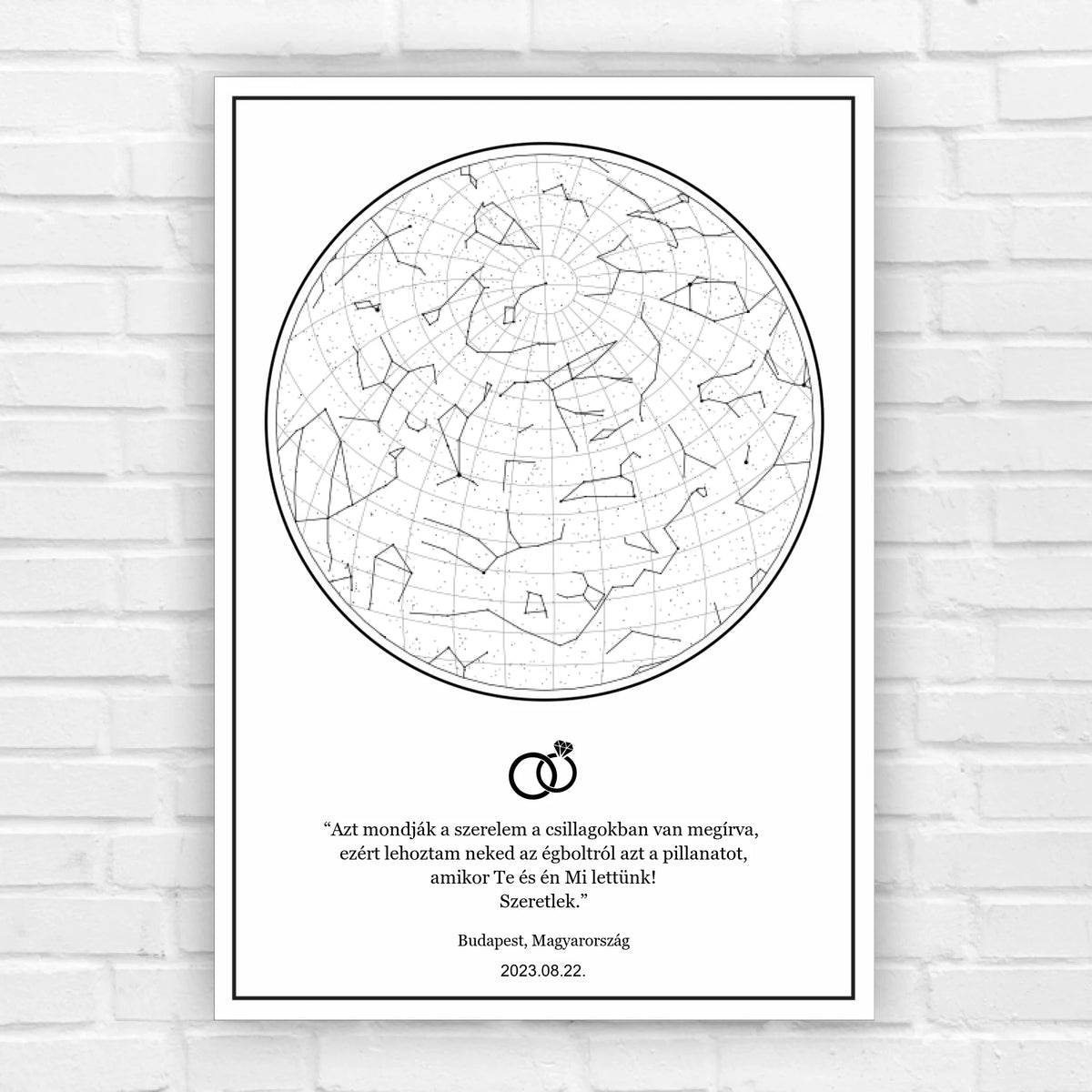 Esküvői ajándék csillagkép