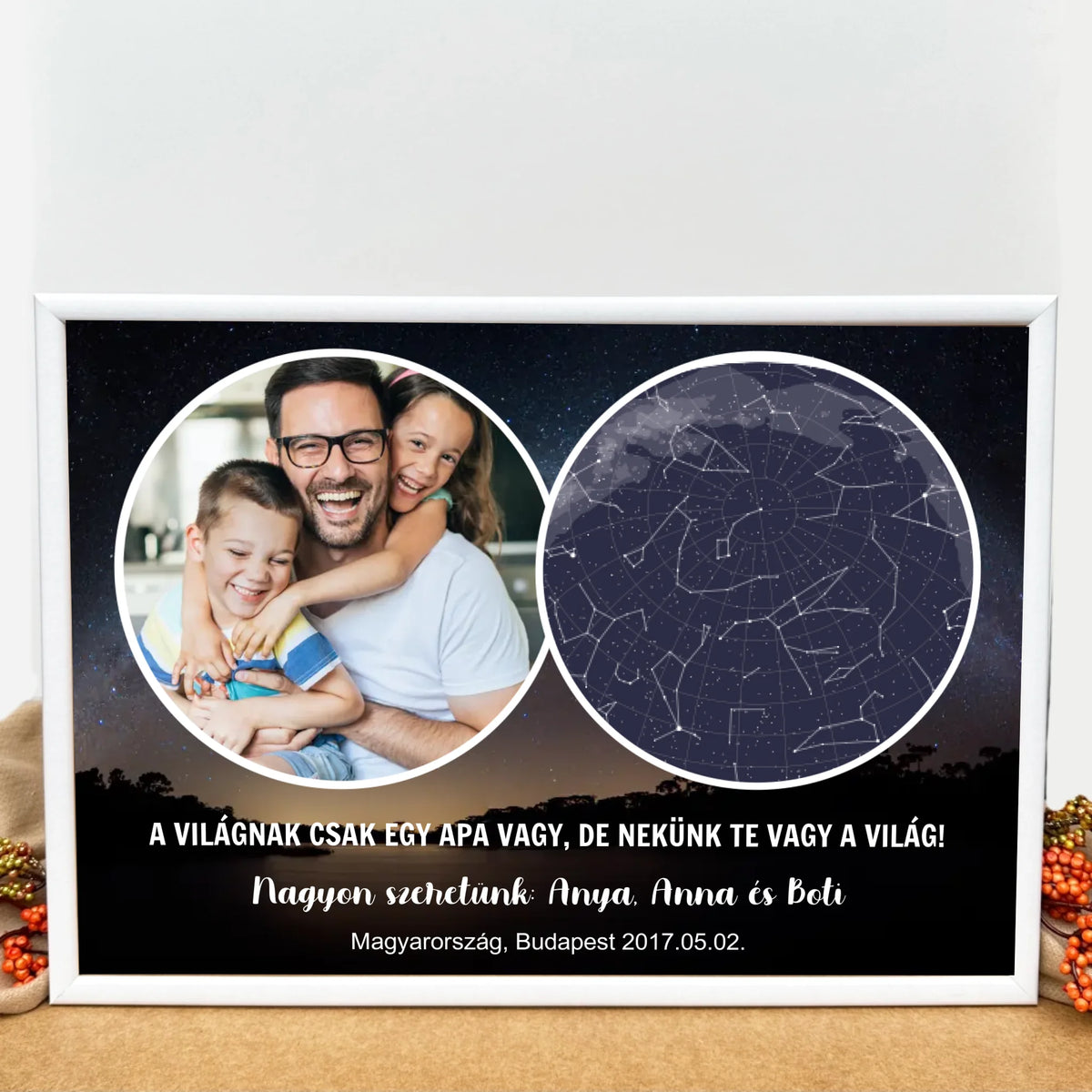 Csillagkép ajándék édesapáknak