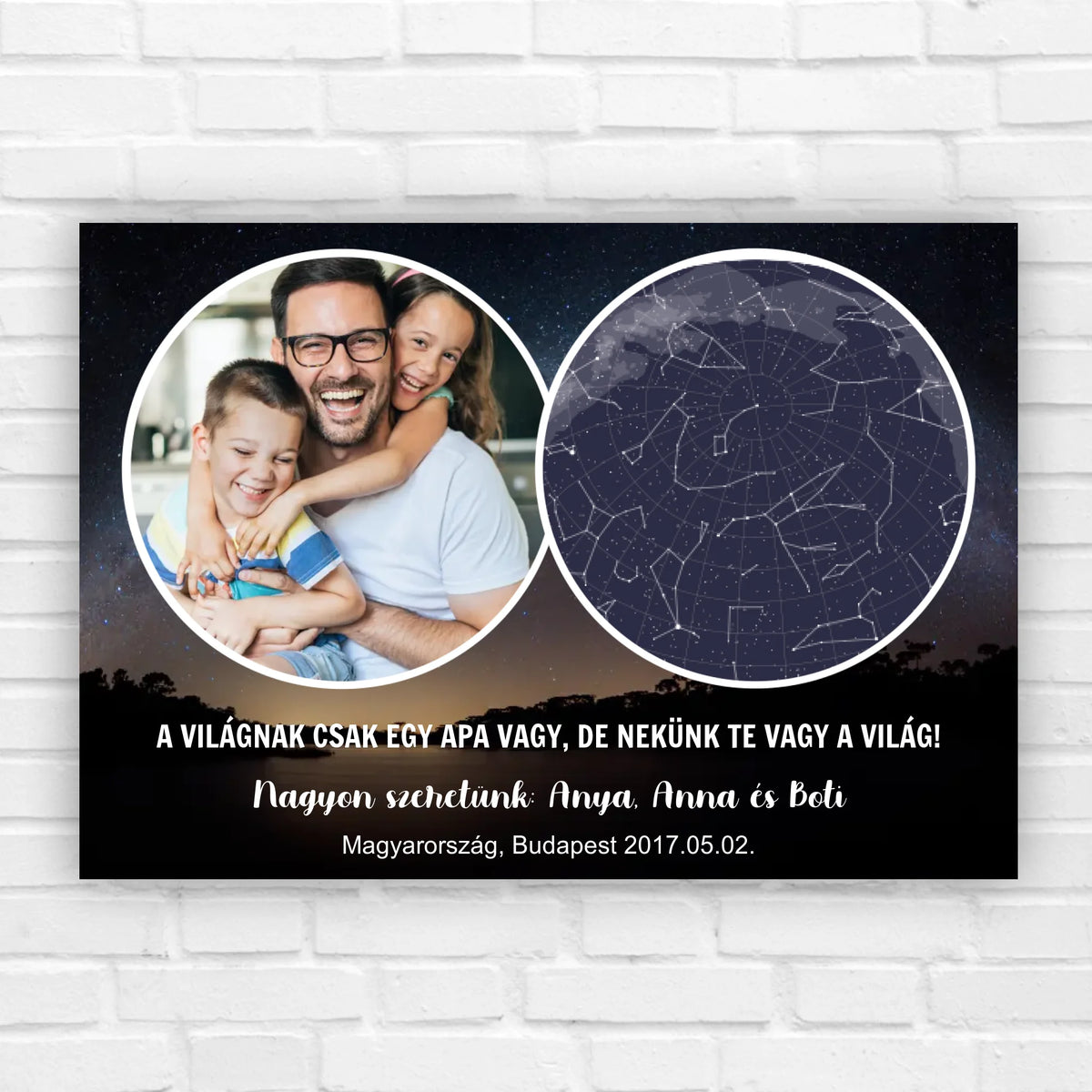 Csillagkép ajándék édesapáknak