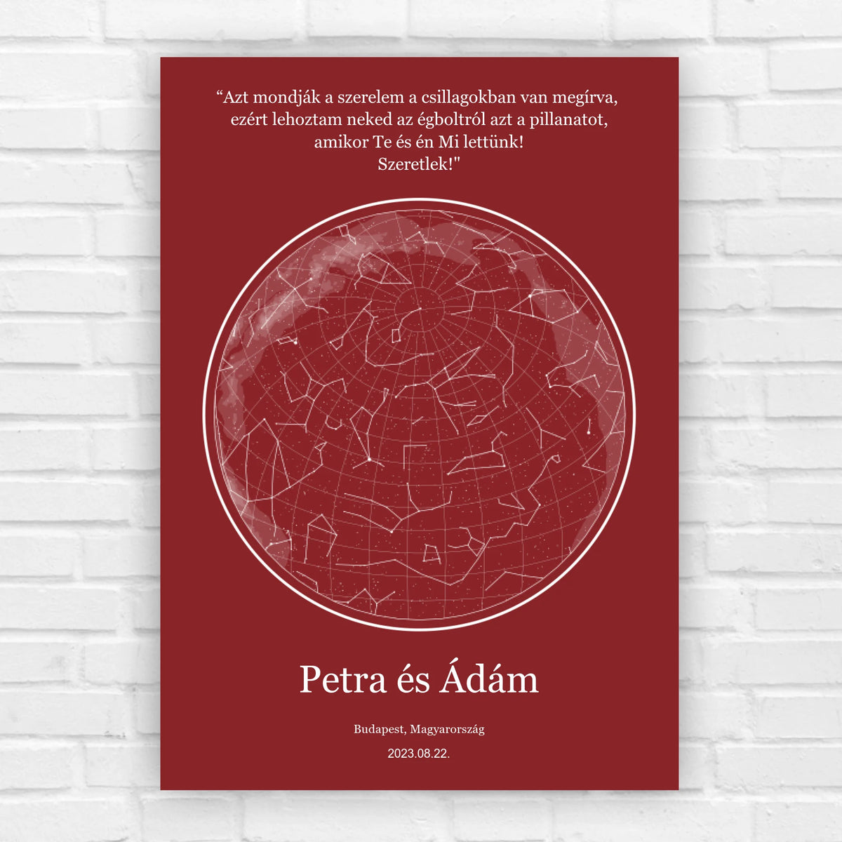 Csillagtenger- romantikus csillagkép ajándék pároknak