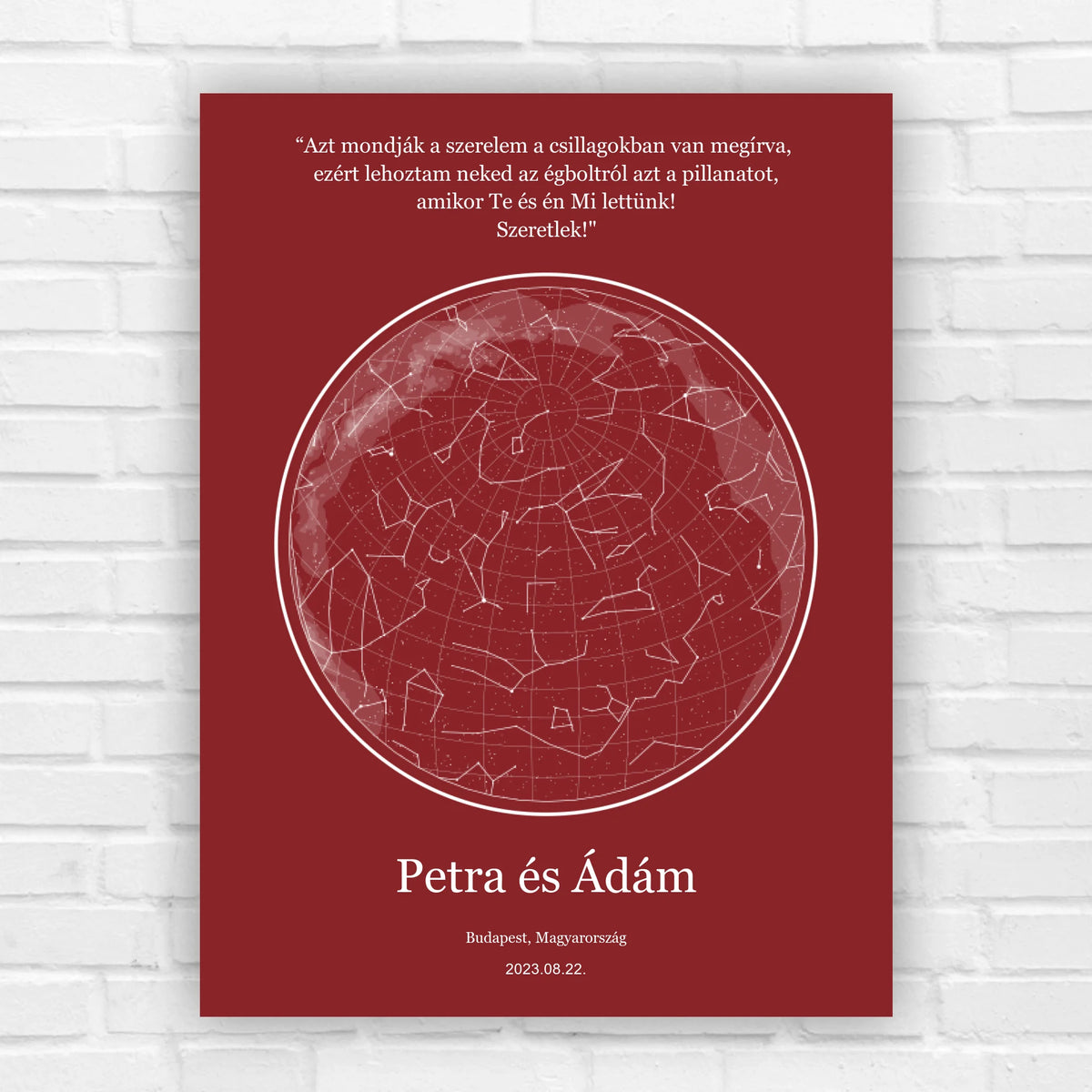 Csillagtenger- romantikus csillagkép ajándék pároknak