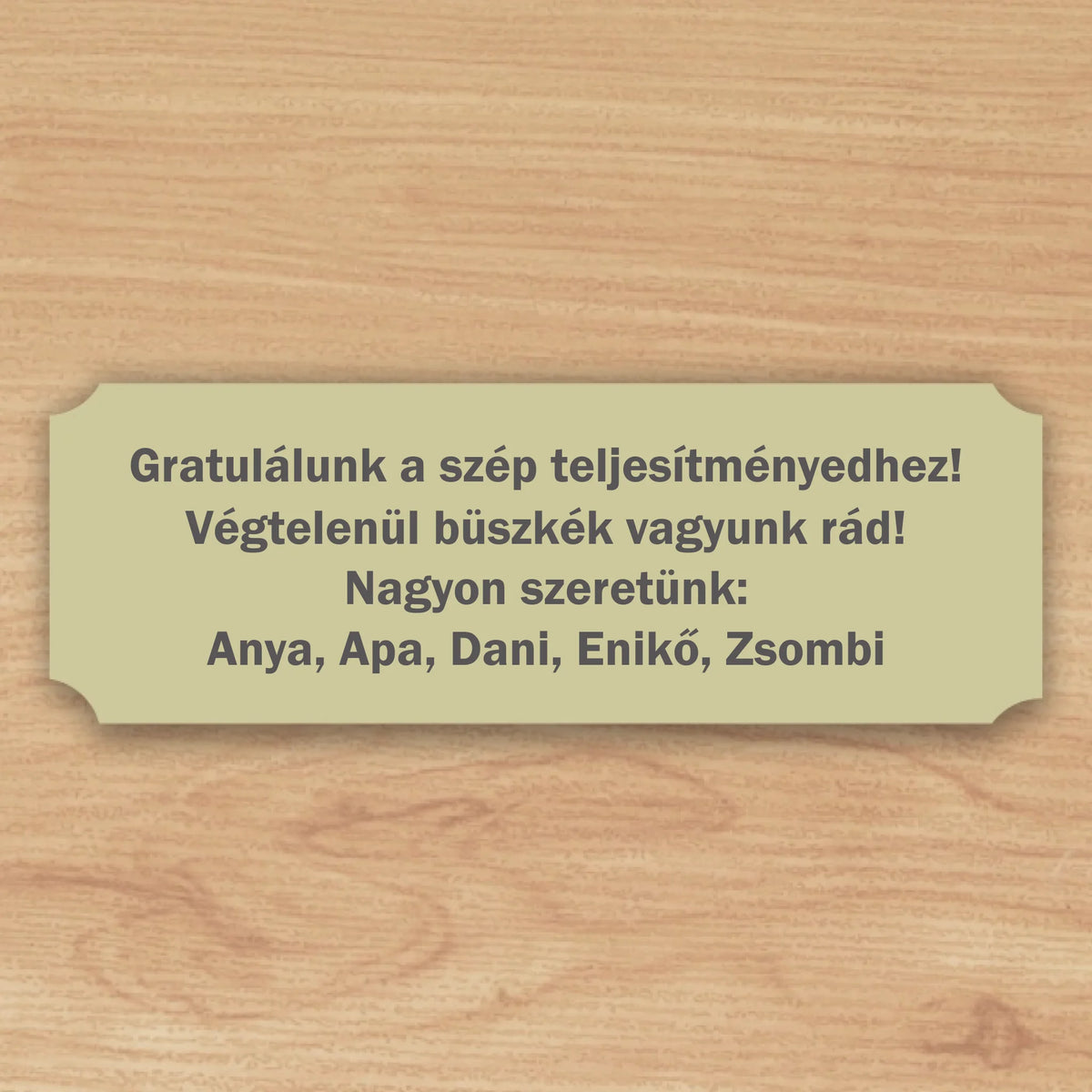 Vadász ajándék szobor gravírozással