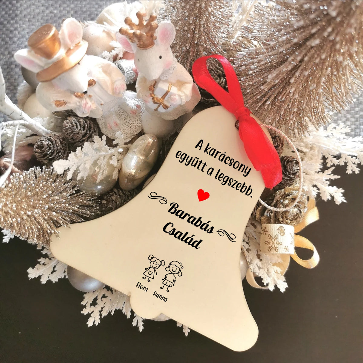 Egyedi karácsonyfadísz – családos kiadás