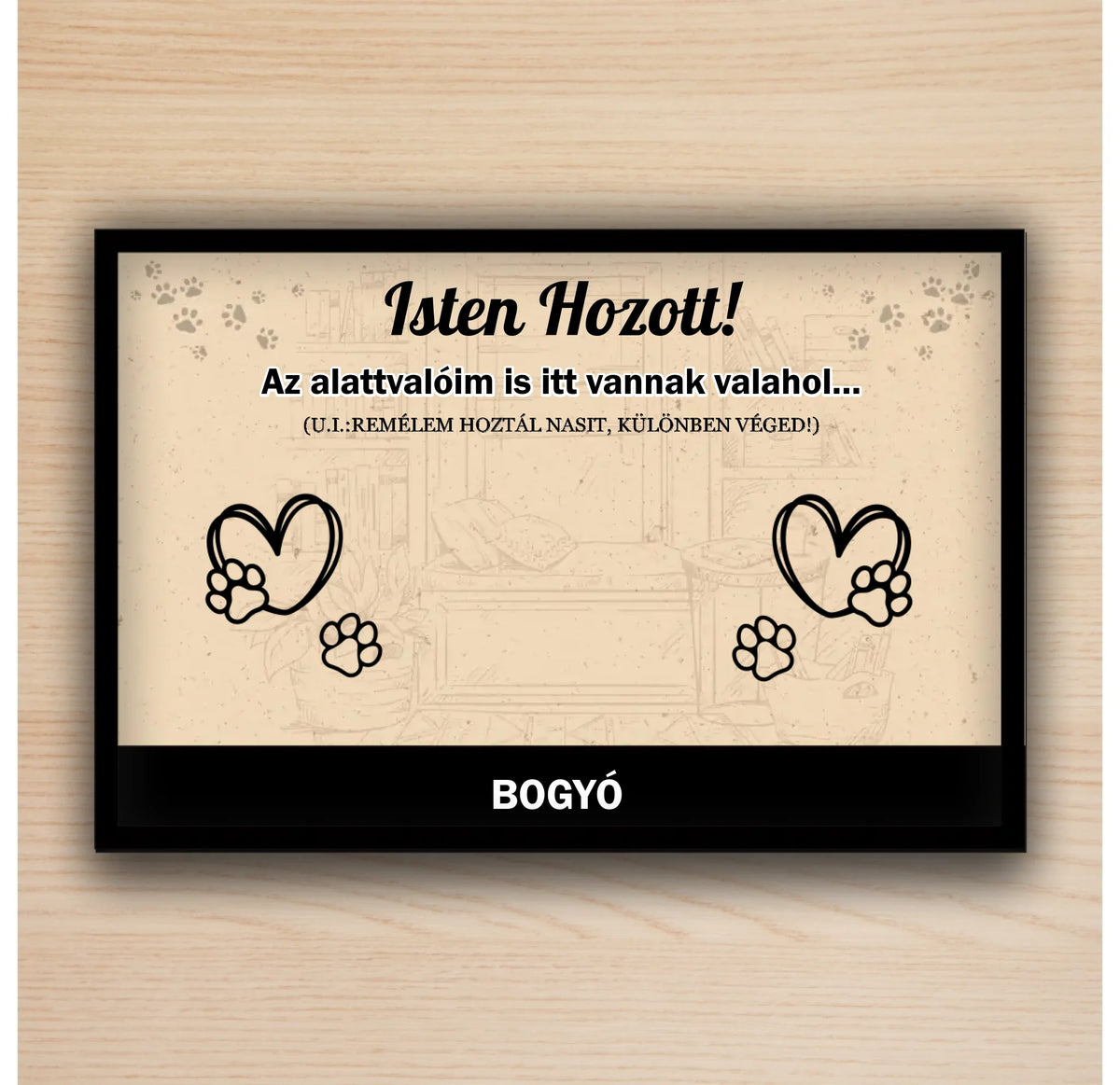 Vicces, kiskedvences lábtörlő - személyre szabható