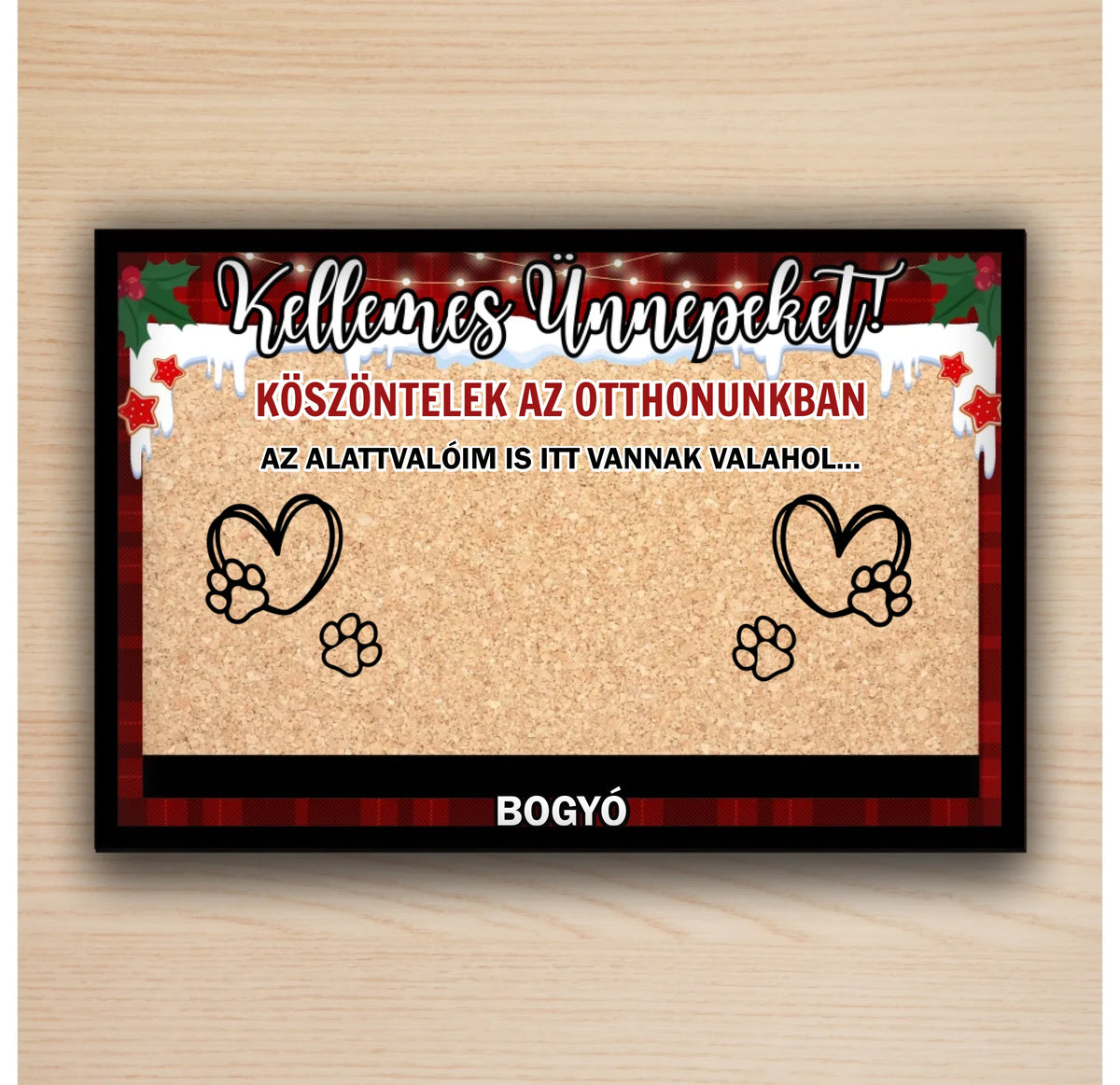 Karácsonyi, kiskedvences lábtörlő - személyre szaható