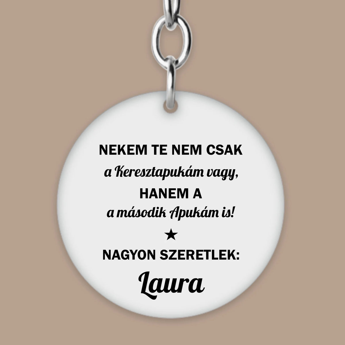 Ajándék keresztapának, keresztapu kulcstartó