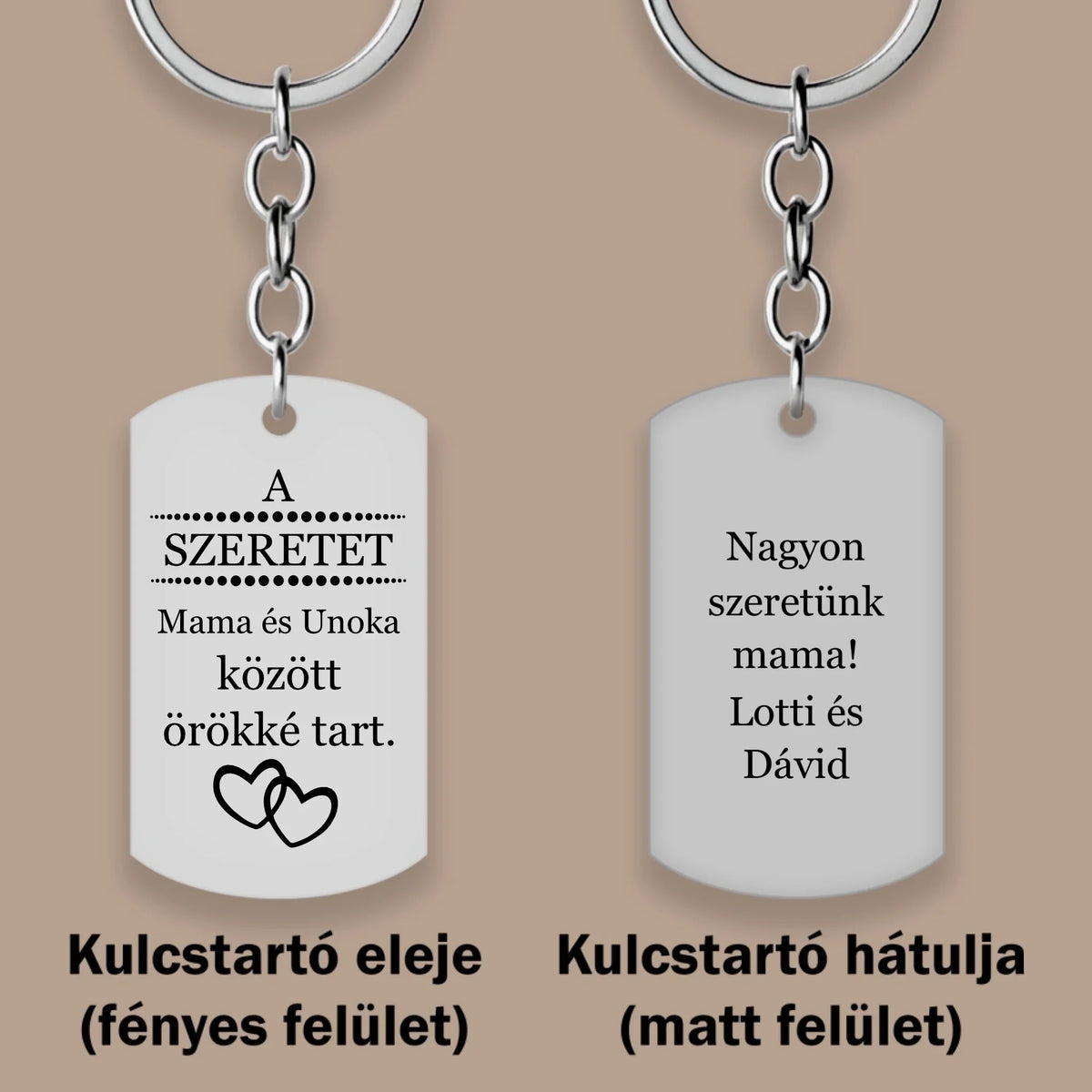 Ajándék mamának, Mama-Unoka kulcstartó