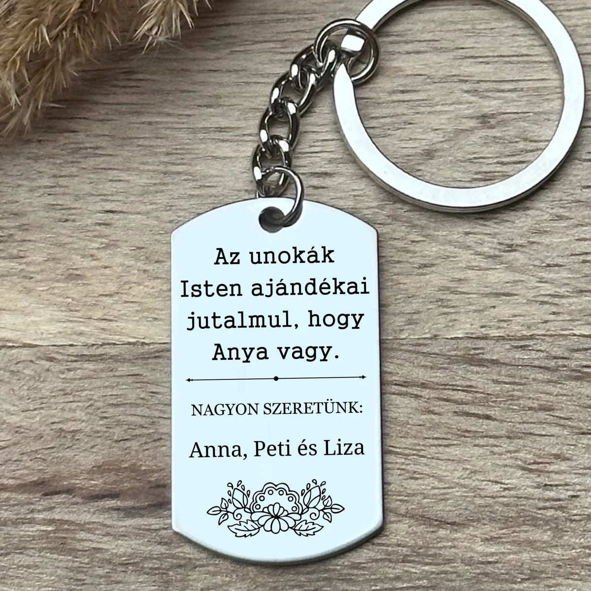 Ajándék nagymamáknak - Unokás kulcstartó