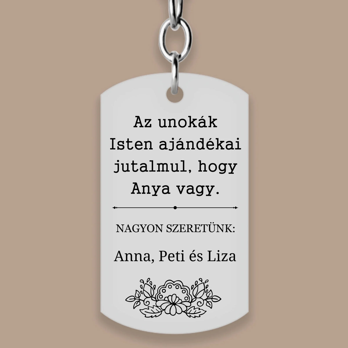 Ajándék nagymamáknak - Unokás kulcstartó