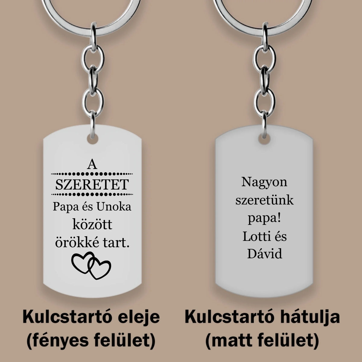 Ajándék nagypapáknak | papa-unoka kulcstartó