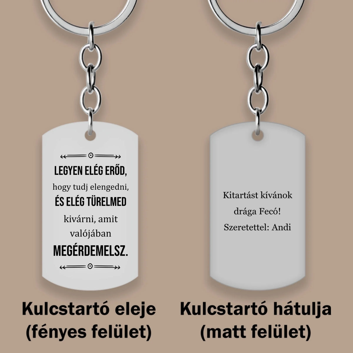 Legyen elég erőd! Bíztató kulcstartó