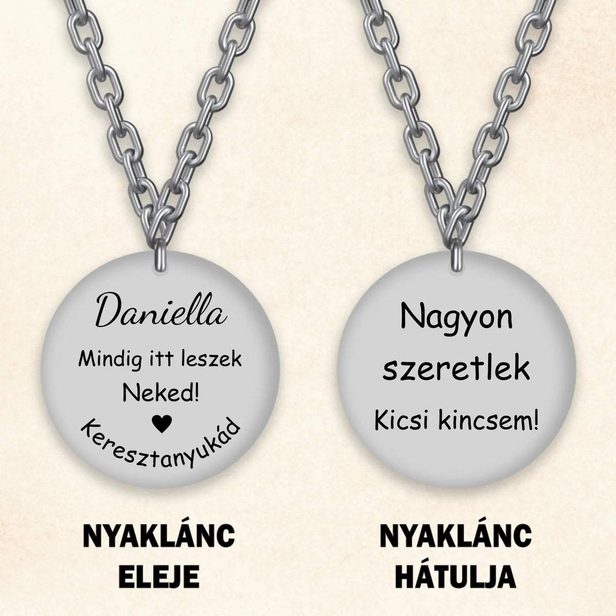 Ajándék keresztelőre, emlékőrző nyaklánc