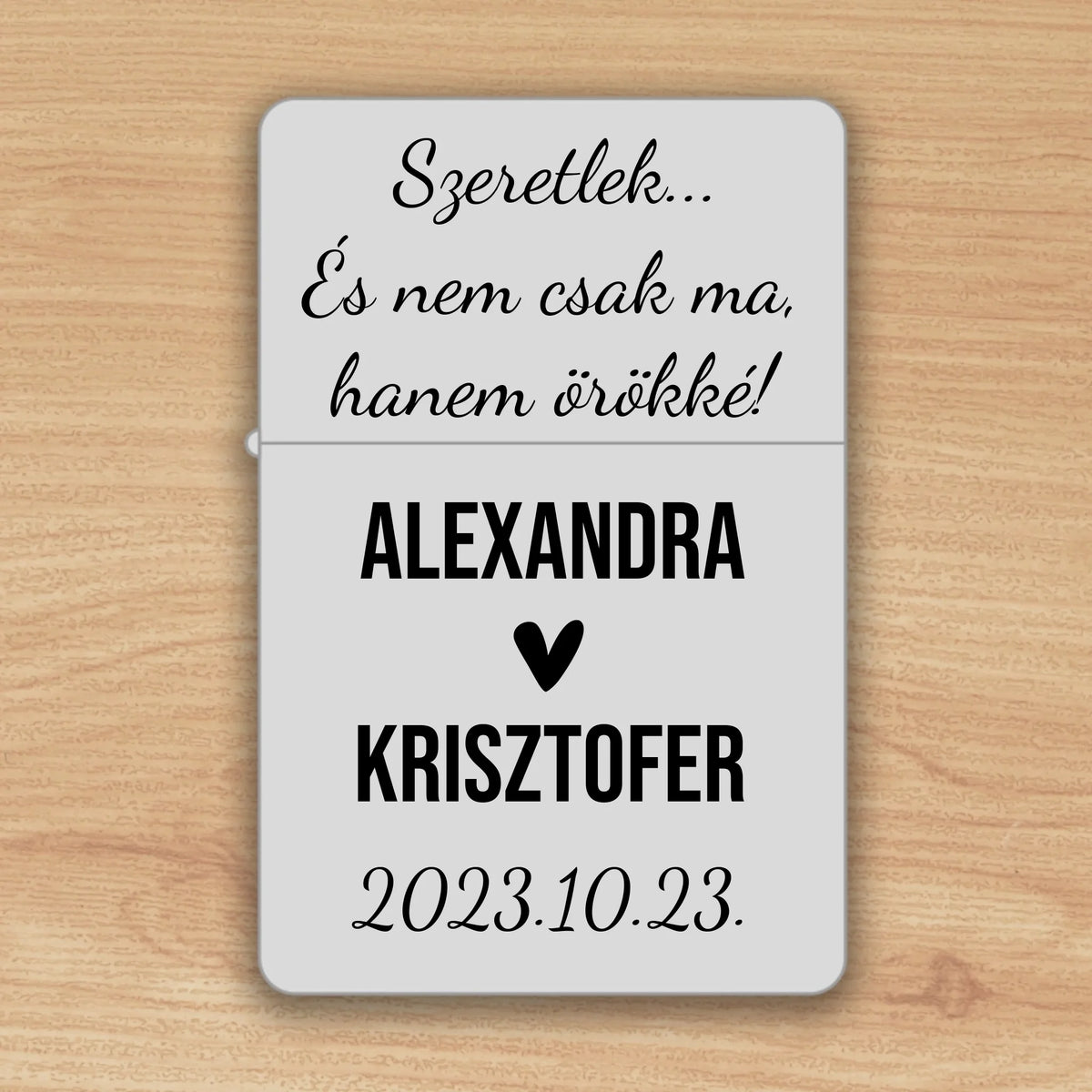 Szerelmes, Zippo öngyújtó pároknak – évfordulós ajándék