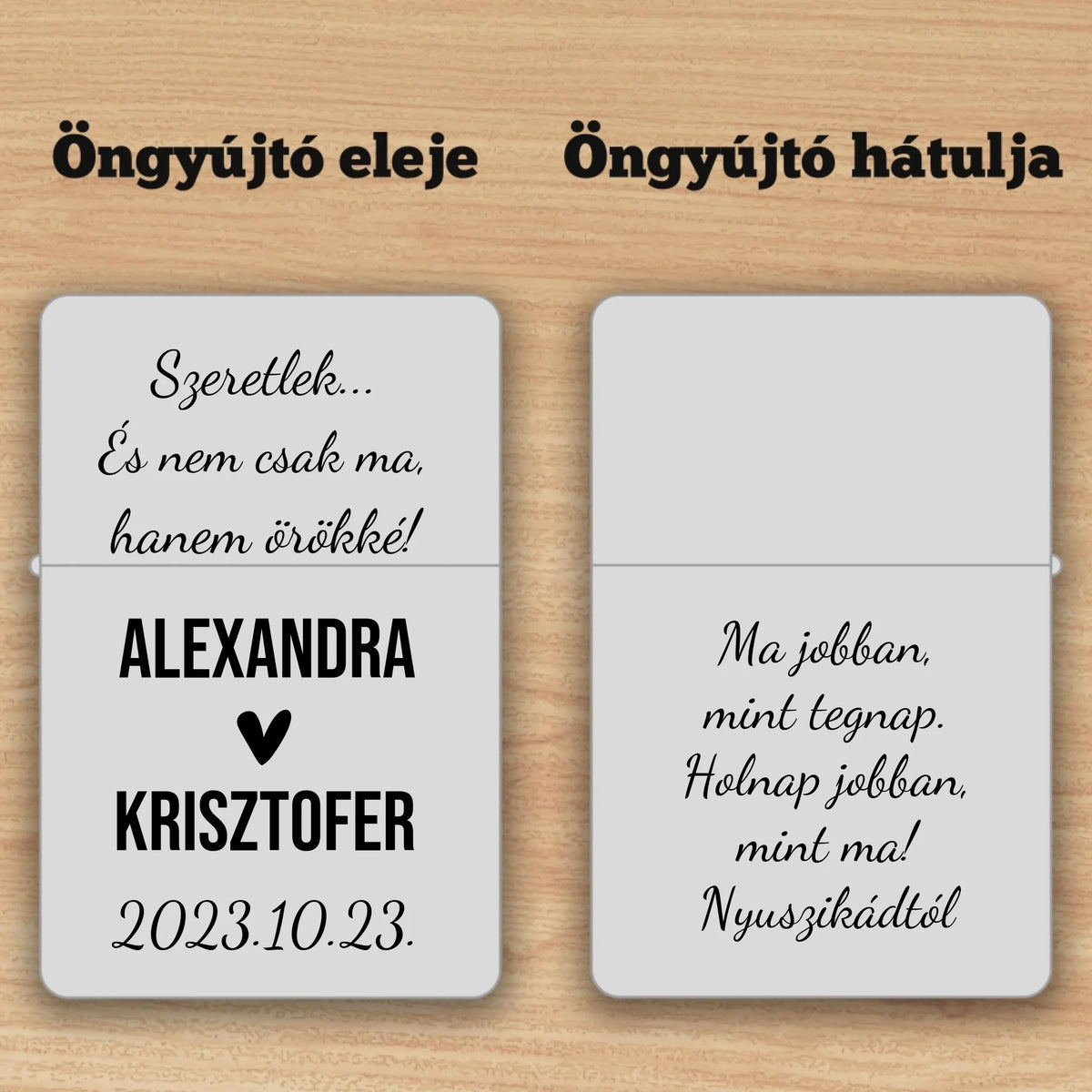 Szerelmes, Zippo öngyújtó pároknak – évfordulós ajándék