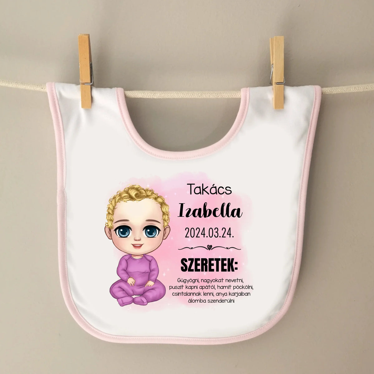 Személyre szabható babaelőke - kislányos verzió