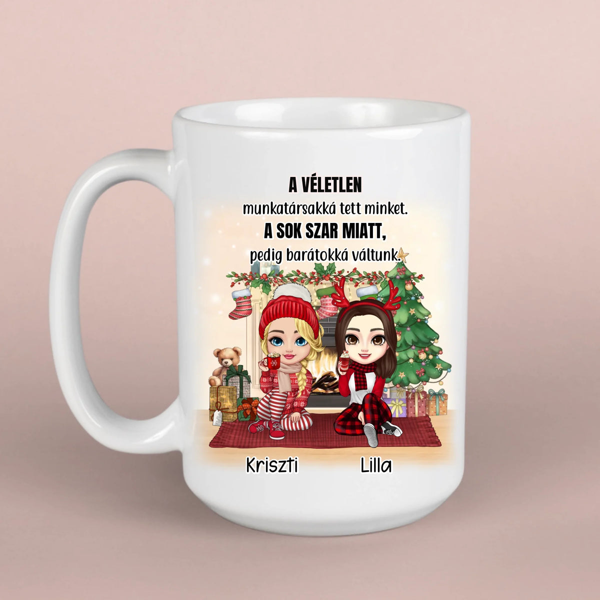 Karácsonyi ajándék kollégának - egyedi bögre