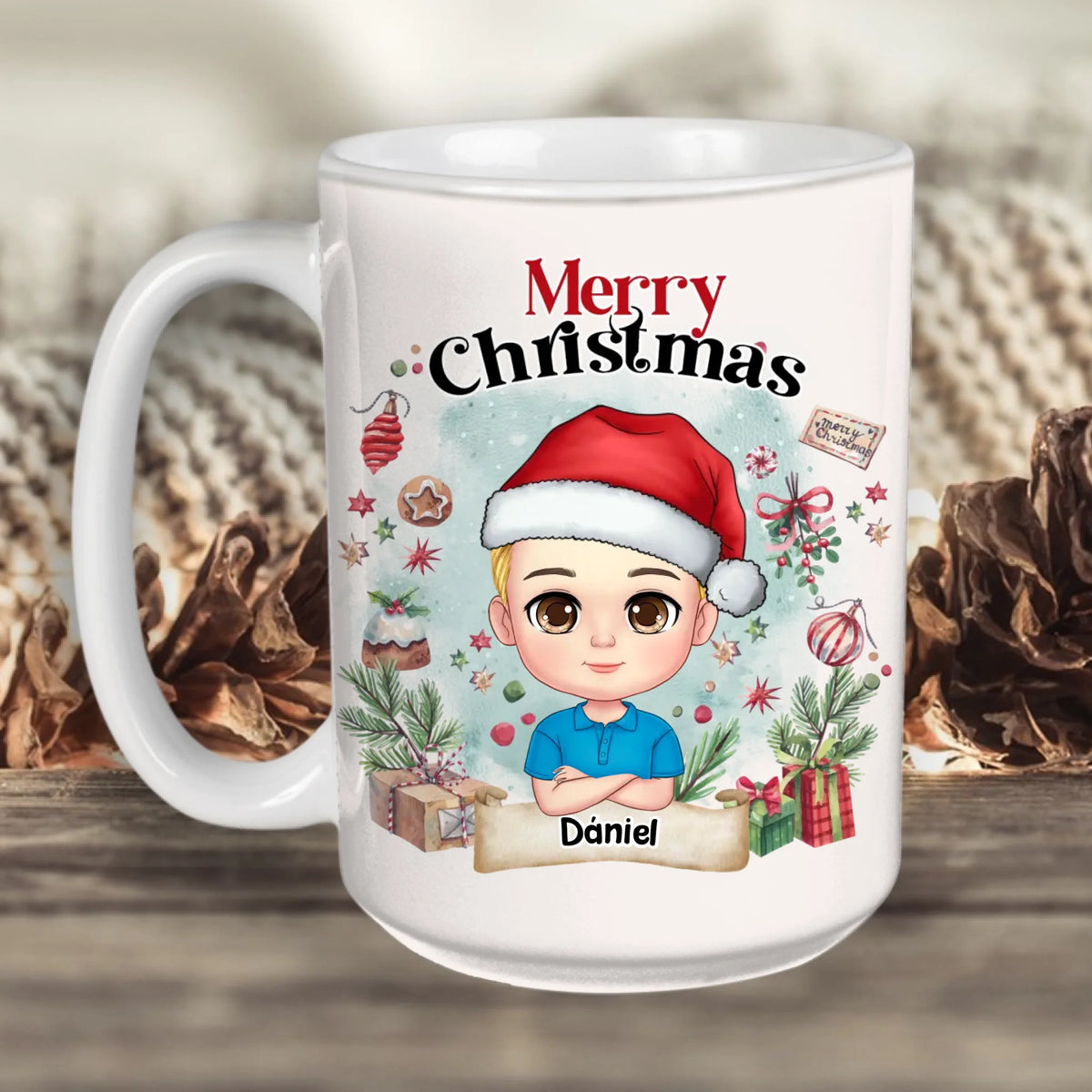 Merry Christmas - bögre fiúknak