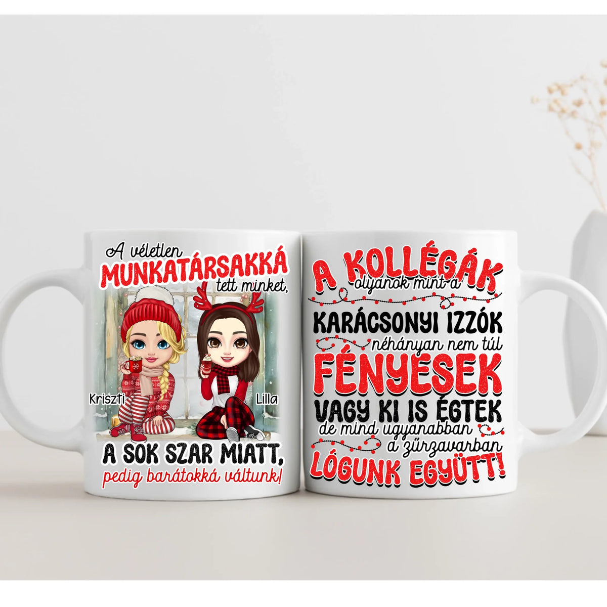 Karácsonyi bögre kolléganőknek
