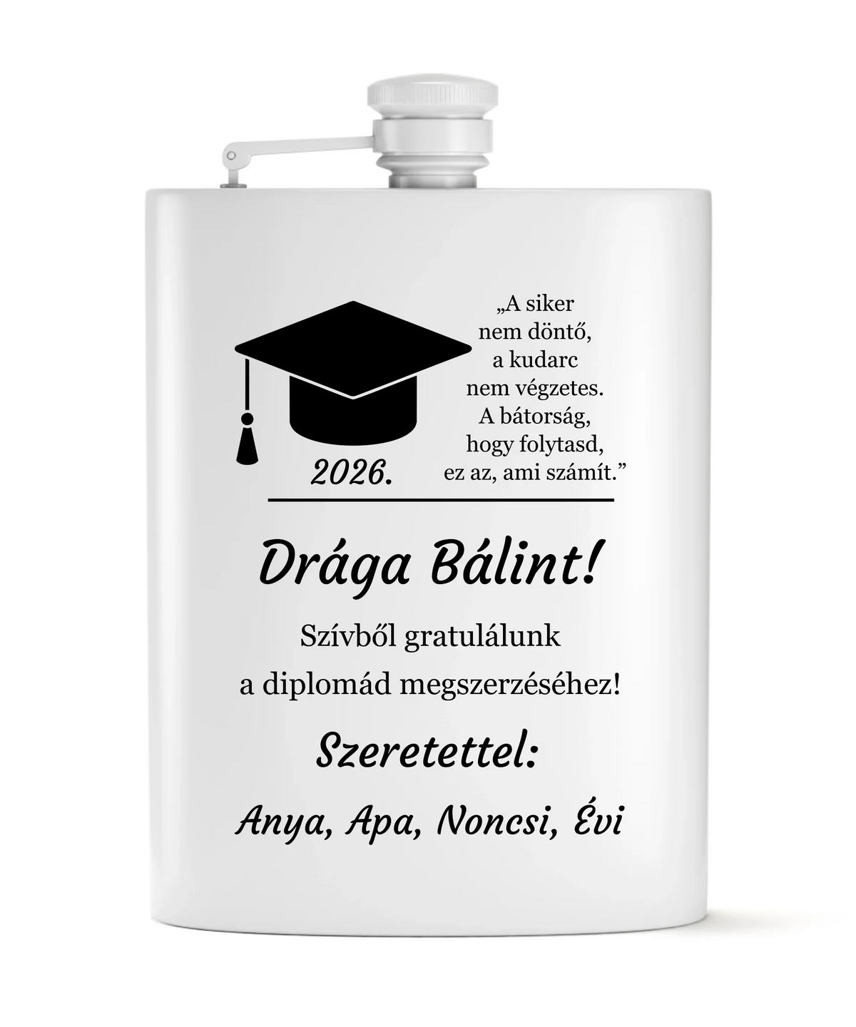 Diploma ajándék fiúnak – egyedi flaska