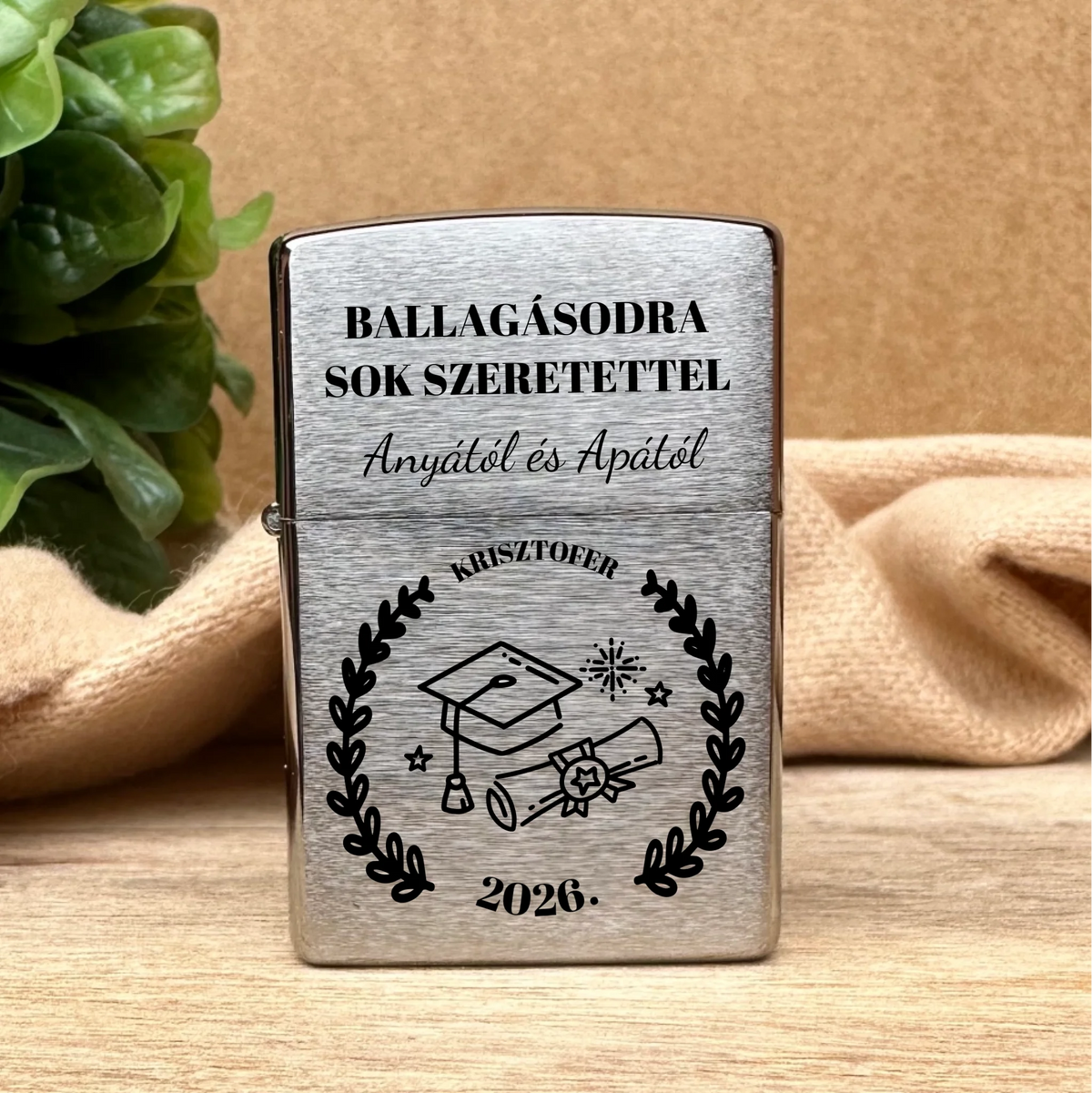 Ajándék ballagásra - saját neves öngyújtó
