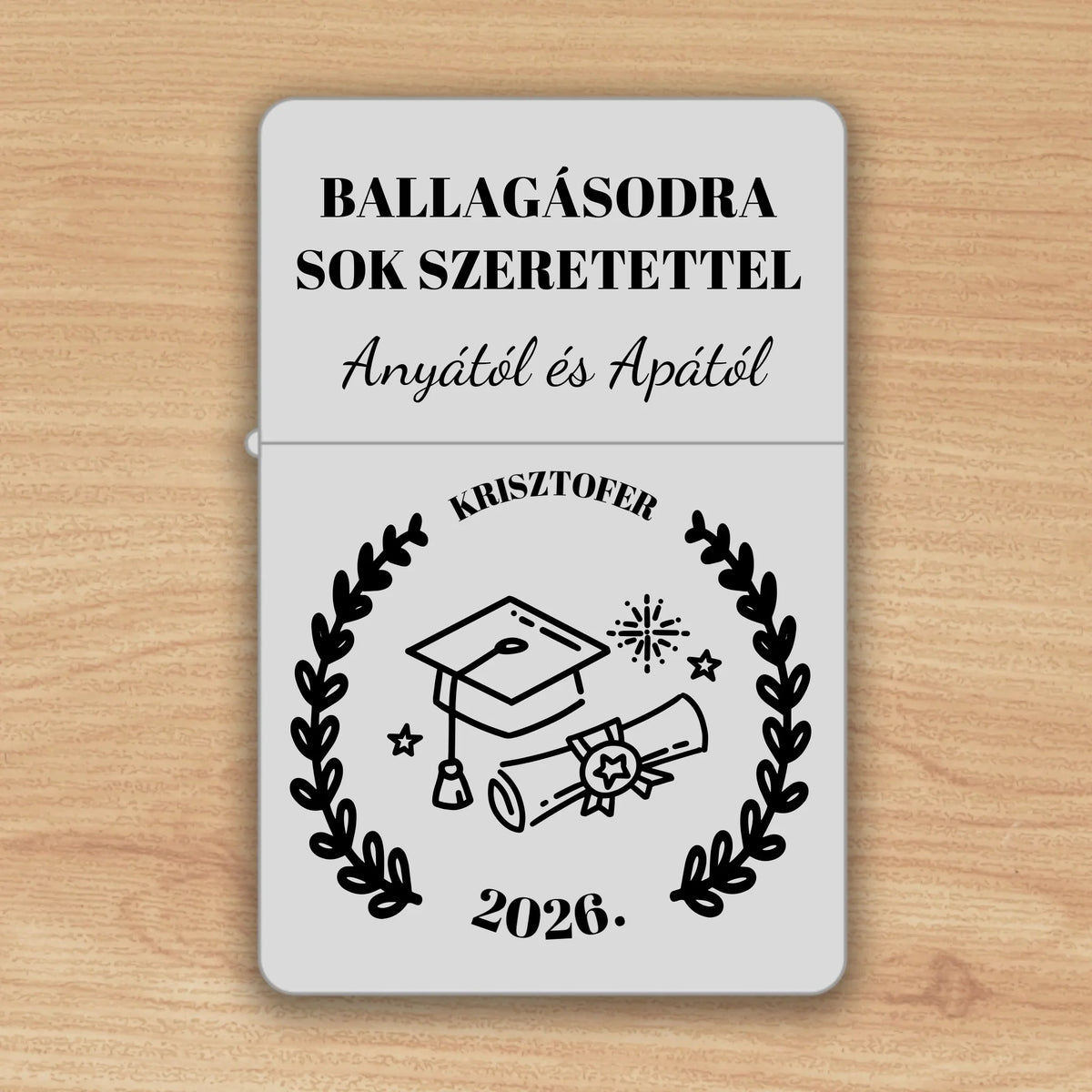 Ajándék ballagásra - saját neves öngyújtó